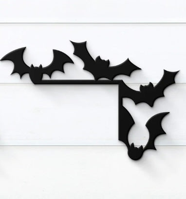 bats flying metal sign for door frame